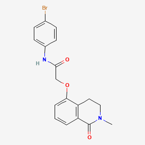 N-(4-bromophenyl)-2-[(2-methyl-1-oxo-3,4-dihydroisoquinolin-5-yl)oxy]acetamide