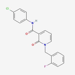molecular formula C19H14ClFN2O2 B2403432 N-(4-chlorophenyl)-1-(2-fluorobenzyl)-2-oxo-1,2-dihydropyridine-3-carboxamide CAS No. 946254-52-0