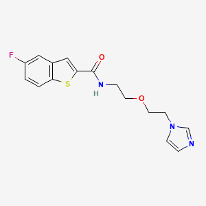N-(2-(2-(1H-imidazol-1-yl)ethoxy)ethyl)-5-fluorobenzo[b]thiophene-2-carboxamide