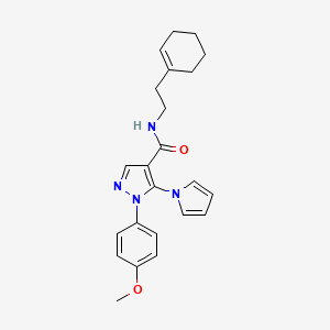 N-(2-(cyclohex-1-en-1-yl)ethyl)-1-(4-methoxyphenyl)-5-(1H-pyrrol-1-yl)-1H-pyrazole-4-carboxamide