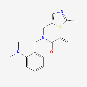 N-[[2-(Dimethylamino)phenyl]methyl]-N-[(2-methyl-1,3-thiazol-5-yl)methyl]prop-2-enamide
