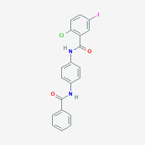 molecular formula C20H14ClIN2O2 B240346 N-(4-benzamidophenyl)-2-chloro-5-iodobenzamide 