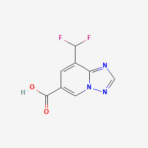 molecular formula C8H5F2N3O2 B2403464 8-(Difluoromethyl)-[1,2,4]triazolo[1,5-a]pyridine-6-carboxylic acid CAS No. 2248299-64-9