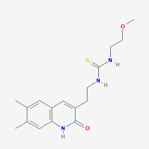 1-(2-(6,7-Dimethyl-2-oxo-1,2-dihydroquinolin-3-yl)ethyl)-3-(2-methoxyethyl)thiourea