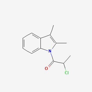 molecular formula C13H14ClNO B2403470 2-chloro-1-(2,3-dimethyl-1H-indol-1-yl)propan-1-one CAS No. 374914-83-7