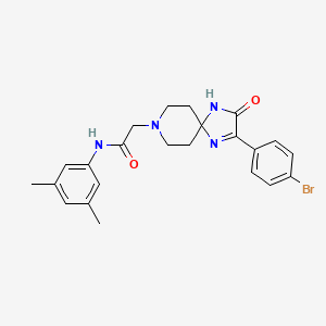 2-(2-(4-bromophenyl)-3-oxo-1,4,8-triazaspiro[4.5]dec-1-en-8-yl)-N-(3,5-dimethylphenyl)acetamide