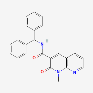 molecular formula C23H19N3O2 B2403484 N-benzhydryl-1-methyl-2-oxo-1,2-dihydro-1,8-naphthyridine-3-carboxamide CAS No. 899980-76-8