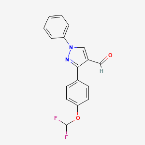 3-[4-(Difluoromethoxy)phenyl]-1-phenylpyrazole-4-carbaldehyde