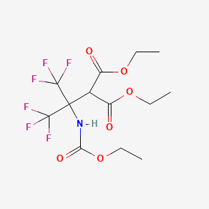 molecular formula C13H17F6NO6 B2403513 Diethyl 2-[1-[(ethoxycarbonyl)amino]-2,2,2-trifluoro-1-(trifluoromethyl)ethyl]malonate CAS No. 256333-21-8