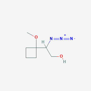 molecular formula C7H13N3O2 B2403514 2-Azido-2-(1-methoxycyclobutyl)ethanol CAS No. 1803570-54-8