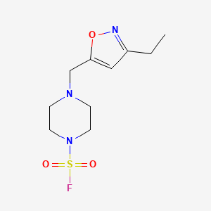 4-[(3-Ethyl-1,2-oxazol-5-yl)methyl]piperazine-1-sulfonyl fluoride