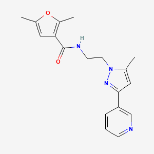 2,5-dimethyl-N-(2-(5-methyl-3-(pyridin-3-yl)-1H-pyrazol-1-yl)ethyl)furan-3-carboxamide