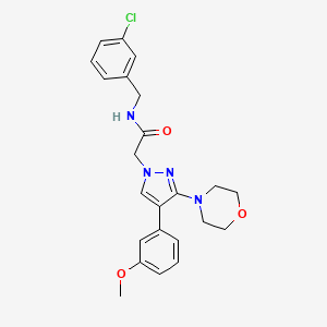 molecular formula C23H25ClN4O3 B2403525 N-(3-chlorobenzyl)-2-(4-(3-methoxyphenyl)-3-morpholino-1H-pyrazol-1-yl)acetamide CAS No. 1286702-43-9