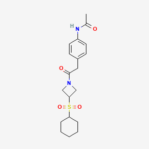 N-(4-(2-(3-(cyclohexylsulfonyl)azetidin-1-yl)-2-oxoethyl)phenyl)acetamide