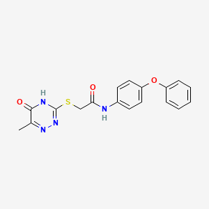 2-((6-methyl-5-oxo-4,5-dihydro-1,2,4-triazin-3-yl)thio)-N-(4-phenoxyphenyl)acetamide