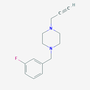 1-[(3-Fluorophenyl)methyl]-4-prop-2-ynylpiperazine