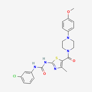 1-(3-Chlorophenyl)-3-(5-(4-(4-methoxyphenyl)piperazine-1-carbonyl)-4-methylthiazol-2-yl)urea