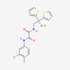 N1-(3-chloro-4-methylphenyl)-N2-(2-hydroxy-2,2-di(thiophen-2-yl)ethyl)oxalamide