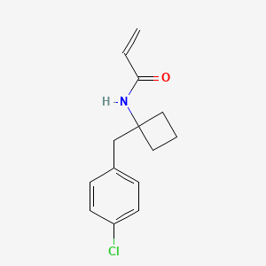 N-[1-[(4-Chlorophenyl)methyl]cyclobutyl]prop-2-enamide