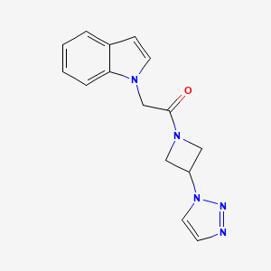 1-(3-(1H-1,2,3-triazol-1-yl)azetidin-1-yl)-2-(1H-indol-1-yl)ethanone