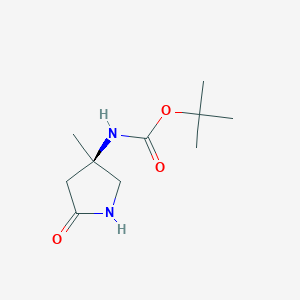 tert-butyl N-[(3R)-3-methyl-5-oxopyrrolidin-3-yl]carbamate