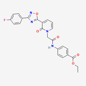 ethyl 4-({[3-[3-(4-fluorophenyl)-1,2,4-oxadiazol-5-yl]-2-oxopyridin-1(2H)-yl]acetyl}amino)benzoate