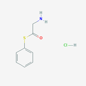 molecular formula C8H10ClNOS B2403565 S-Phenyl 2-aminoethanethioate;hydrochloride CAS No. 256386-87-5
