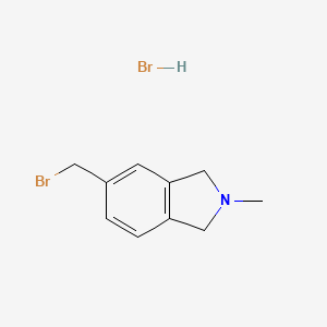 molecular formula C10H13Br2N B2403567 5-(Bromomethyl)-2-methylisoindoline hydrobromide CAS No. 2241141-83-1