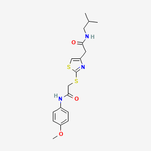 N-isobutyl-2-(2-((2-((4-methoxyphenyl)amino)-2-oxoethyl)thio)thiazol-4-yl)acetamide