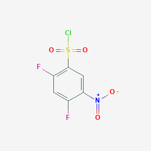 molecular formula C6H2ClF2NO4S B2403609 2,4-Difluoro-5-nitrobenzenesulfonyl chloride CAS No. 1780-83-2