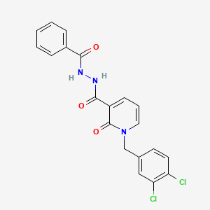 molecular formula C20H15Cl2N3O3 B2403614 N'-benzoyl-1-(3,4-dichlorobenzyl)-2-oxo-1,2-dihydropyridine-3-carbohydrazide CAS No. 1105243-51-3