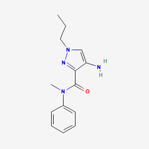 molecular formula C14H18N4O B2403615 4-Amino-N-methyl-n-phenyl-1-propyl-1H-pyrazole-3-carboxamide CAS No. 2101197-69-5