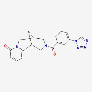 molecular formula C19H18N6O2 B2403618 3-(3-(1H-tetrazol-1-yl)benzoyl)-3,4,5,6-tetrahydro-1H-1,5-methanopyrido[1,2-a][1,5]diazocin-8(2H)-one CAS No. 1207024-89-2