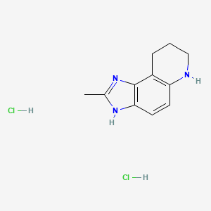 molecular formula C11H15Cl2N3 B2403622 2-Methyl-6,7,8,9-tetrahydro-3H-imidazo[4,5-f]quinoline dihydrochloride CAS No. 2173996-38-6
