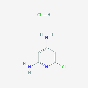 molecular formula C5H7Cl2N3 B2403641 6-Chloropyridine-2,4-diamine hydrochloride CAS No. 2172497-35-5
