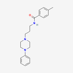 molecular formula C21H27N3O B2403653 4-methyl-N-[3-(4-phenylpiperazin-1-yl)propyl]benzamide CAS No. 125775-42-0
