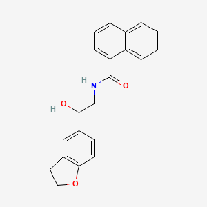 molecular formula C21H19NO3 B2403656 N-[2-(2,3-DIHYDRO-1-BENZOFURAN-5-YL)-2-HYDROXYETHYL]NAPHTHALENE-1-CARBOXAMIDE CAS No. 1421481-67-5