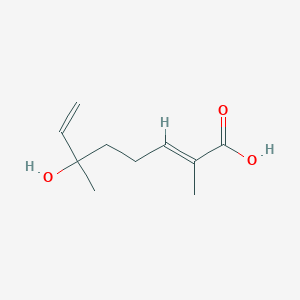 molecular formula C10H16O3 B024037 6-Hydroxy-2,6-dimethyl-2,7-Octadienoic acid CAS No. 28420-25-9