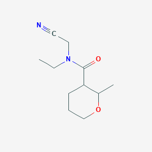 molecular formula C11H18N2O2 B2403708 N-(Cyanomethyl)-N-ethyl-2-methyloxane-3-carboxamide CAS No. 2223765-41-9