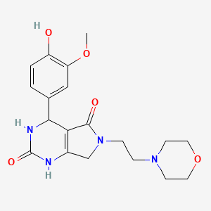 4-(4-hydroxy-3-methoxyphenyl)-6-(2-morpholinoethyl)-3,4,6,7-tetrahydro-1H-pyrrolo[3,4-d]pyrimidine-2,5-dione