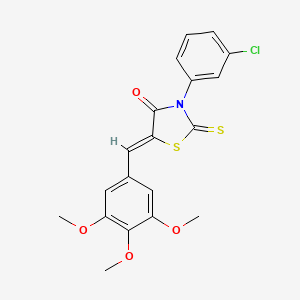 (Z)-3-(3-chlorophenyl)-2-thioxo-5-(3,4,5-trimethoxybenzylidene)thiazolidin-4-one