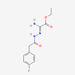 ethyl (2Z)-amino{[(4-fluorophenyl)acetyl]hydrazono}acetate
