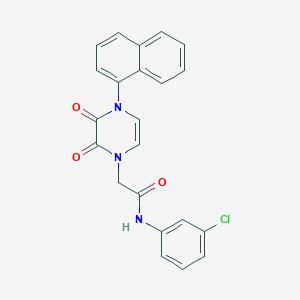 N-(3-chlorophenyl)-2-(4-naphthalen-1-yl-2,3-dioxopyrazin-1-yl)acetamide