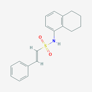 (E)-2-phenyl-N-(5,6,7,8-tetrahydronaphthalen-1-yl)ethenesulfonamide