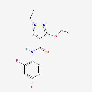 molecular formula C14H15F2N3O2 B2403728 N-(2,4-difluorophenyl)-3-ethoxy-1-ethyl-1H-pyrazole-4-carboxamide CAS No. 1014066-55-7