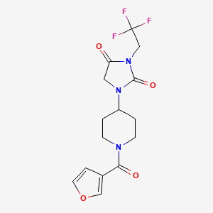 1-[1-(Furan-3-carbonyl)piperidin-4-yl]-3-(2,2,2-trifluoroethyl)imidazolidine-2,4-dione