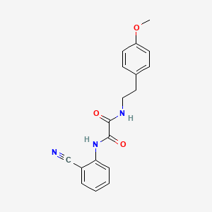 molecular formula C18H17N3O3 B2403736 N1-(2-cyanophenyl)-N2-(4-methoxyphenethyl)oxalamide CAS No. 898355-88-9