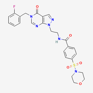 N-(2-(5-(2-fluorobenzyl)-4-oxo-4,5-dihydro-1H-pyrazolo[3,4-d]pyrimidin-1-yl)ethyl)-4-(morpholinosulfonyl)benzamide