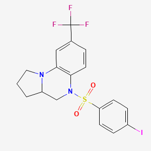 5-[(4-Iodophenyl)sulfonyl]-8-(trifluoromethyl)-1,2,3,3a,4,5-hexahydropyrrolo[1,2-a]quinoxaline