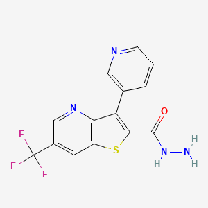3-(3-Pyridinyl)-6-(trifluoromethyl)thieno[3,2-b]pyridine-2-carbohydrazide